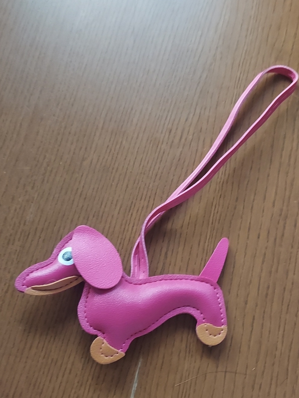 Kids Pink Dachshund Wristlet Bag Charm